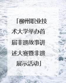 柳州职业技术大学举办首届非遗故事讲述大赛暨非遗展示活动