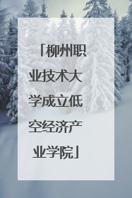 柳州职业技术大学成立低空经济产业学院