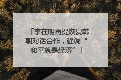 李在明再提恢复韩朝对话合作，强调“和平就是经济”