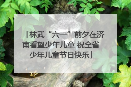 林武“六一”前夕在济南看望少年儿童 祝全省少年儿童节日快乐