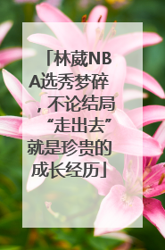 林葳NBA选秀梦碎，不论结局“走出去”就是珍贵的成长经历