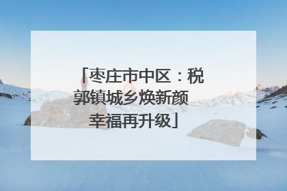 枣庄市中区：税郭镇城乡焕新颜 幸福再升级