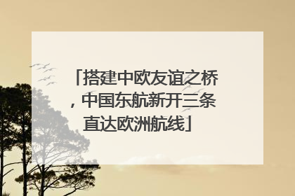 搭建中欧友谊之桥，中国东航新开三条直达欧洲航线