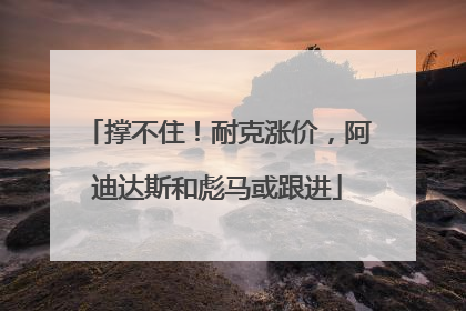 撑不住！耐克涨价，阿迪达斯和彪马或跟进
