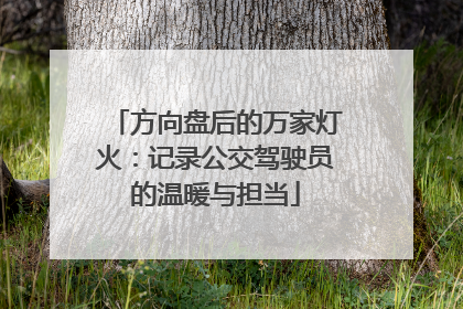 方向盘后的万家灯火：记录公交驾驶员的温暖与担当
