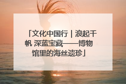 文化中国行｜浪起千帆 深蓝宝藏——博物馆里的海丝遗珍