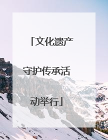 文化遗产守护传承活动举行