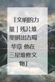 文明的力量｜残片堆里拼出古蜀华章 他在三星堆修文物