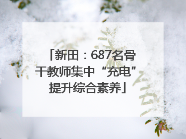 新田：687名骨干教师集中“充电” 提升综合素养