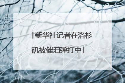 新华社记者在洛杉矶被催泪弹打中