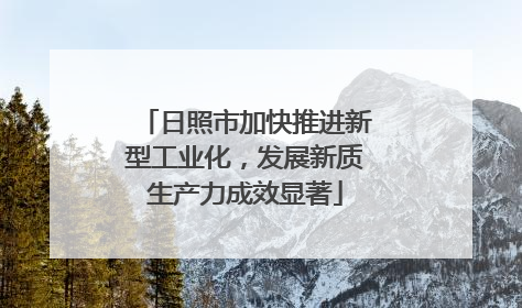 日照市加快推进新型工业化，发展新质生产力成效显著