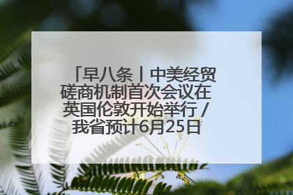 早八条丨中美经贸磋商机制首次会议在英国伦敦开始举行／我省预计6月25日公布高考成绩与录取最低控制分数线
