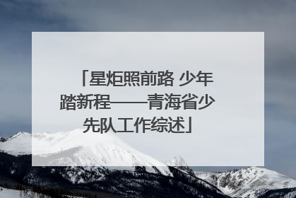星炬照前路 少年踏新程——青海省少先队工作综述