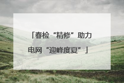 春检“精修”助力电网“迎峰度夏”