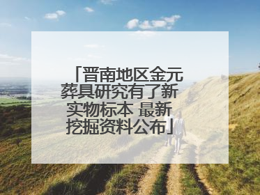 晋南地区金元葬具研究有了新实物标本 最新挖掘资料公布
