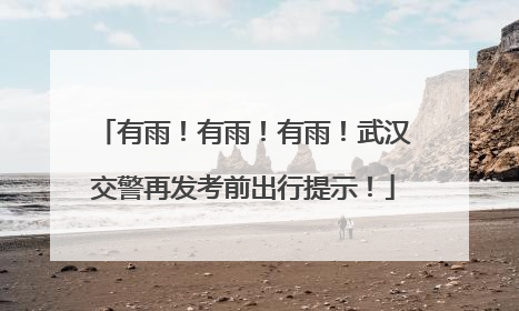 有雨！有雨！有雨！武汉交警再发考前出行提示！