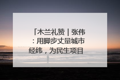 木兰礼赞｜张伟：用脚步丈量城市经纬，为民生项目按下“加速键”