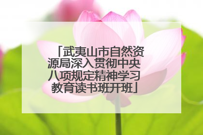 武夷山市自然资源局深入贯彻中央八项规定精神学习教育读书班开班