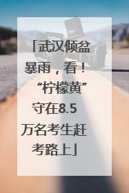 武汉倾盆暴雨，看！“柠檬黄”守在8.5万名考生赶考路上