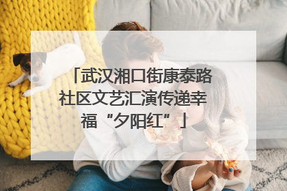 武汉湘口街康泰路社区文艺汇演传递幸福“夕阳红”