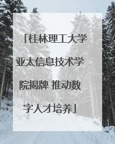 桂林理工大学亚太信息技术学院揭牌 推动数字人才培养