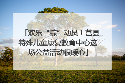 欢乐“粽”动员！莒县特殊儿童康复教育中心这场公益活动很暖心