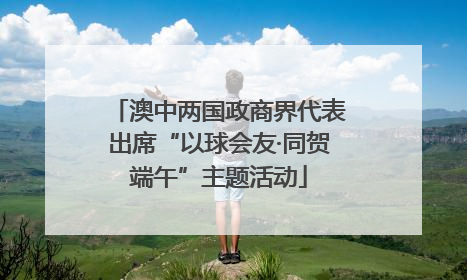 澳中两国政商界代表出席“以球会友·同贺端午”主题活动