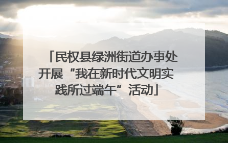 民权县绿洲街道办事处开展“我在新时代文明实践所过端午”活动