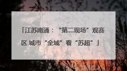 江苏南通：“第二现场”观赛区 城市“全域”看“苏超”