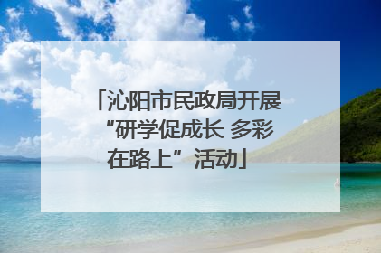 沁阳市民政局开展“研学促成长 多彩在路上”活动