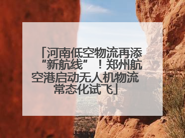 河南低空物流再添“新航线”！郑州航空港启动无人机物流常态化试飞