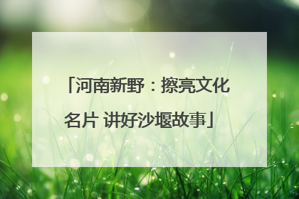 河南新野：擦亮文化名片 讲好沙堰故事