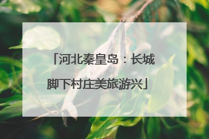 河北秦皇岛：长城脚下村庄美旅游兴