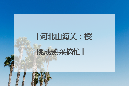 河北山海关：樱桃成熟采摘忙