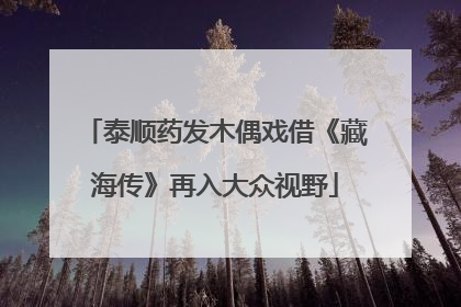 泰顺药发木偶戏借《藏海传》再入大众视野