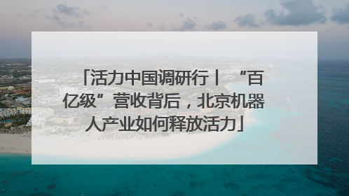 活力中国调研行丨 “百亿级”营收背后，北京机器人产业如何释放活力