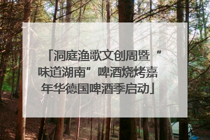 洞庭渔歌文创周暨“味道湖南”啤酒烧烤嘉年华德国啤酒季启动