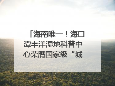 海南唯一！海口潭丰洋湿地科普中心荣膺国家级“城市儿童友好空间建设园区”称号