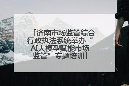 济南市场监管综合行政执法系统举办“AI大模型赋能市场监管”专题培训