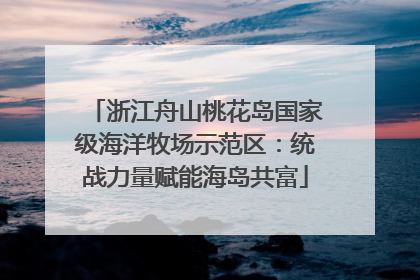 浙江舟山桃花岛国家级海洋牧场示范区：统战力量赋能海岛共富