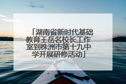 湖南省新时代基础教育王岳名校长工作室到株洲市第十九中学开展研修活动