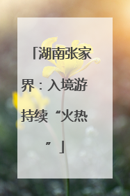 湖南张家界：入境游持续“火热”