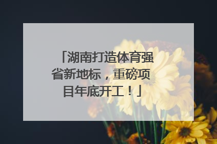 湖南打造体育强省新地标，重磅项目年底开工！