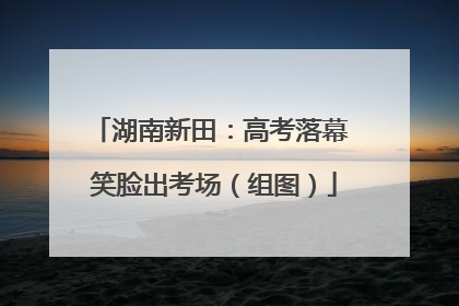 湖南新田：高考落幕 笑脸出考场（组图）