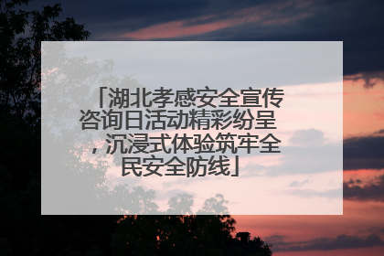 湖北孝感安全宣传咨询日活动精彩纷呈，沉浸式体验筑牢全民安全防线