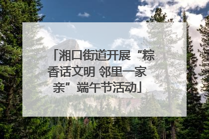 湘口街道开展“粽香话文明 邻里一家亲”端午节活动