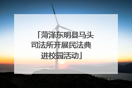 菏泽东明县马头司法所开展民法典进校园活动