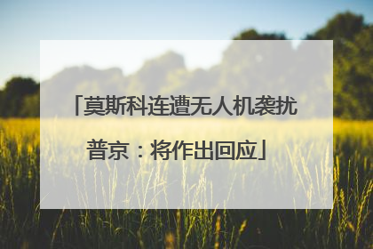 莫斯科连遭无人机袭扰 普京：将作出回应