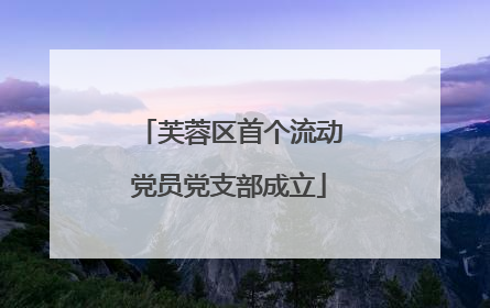 芙蓉区首个流动党员党支部成立