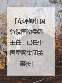 苟坪卸任国务院国资委副主任，已任中国星网集团董事长